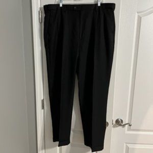 Savane Men's Pleated Cuffed Pants 44 Black